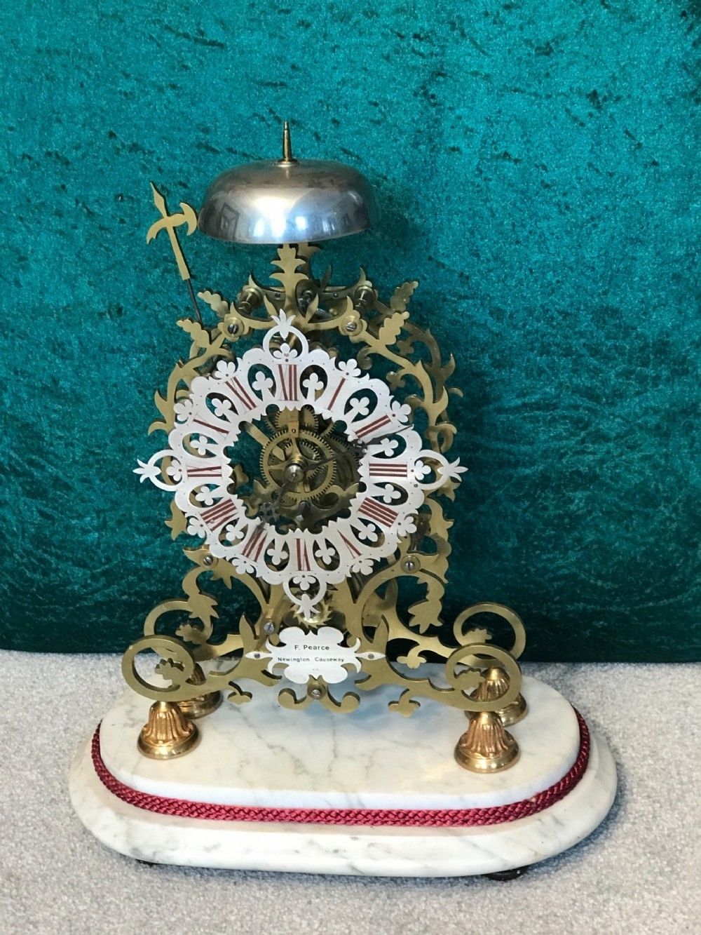 Fine 19th Century, Skeleton Clock, Circa 1875, Striking , Library, Mantel,Clock photo for sale