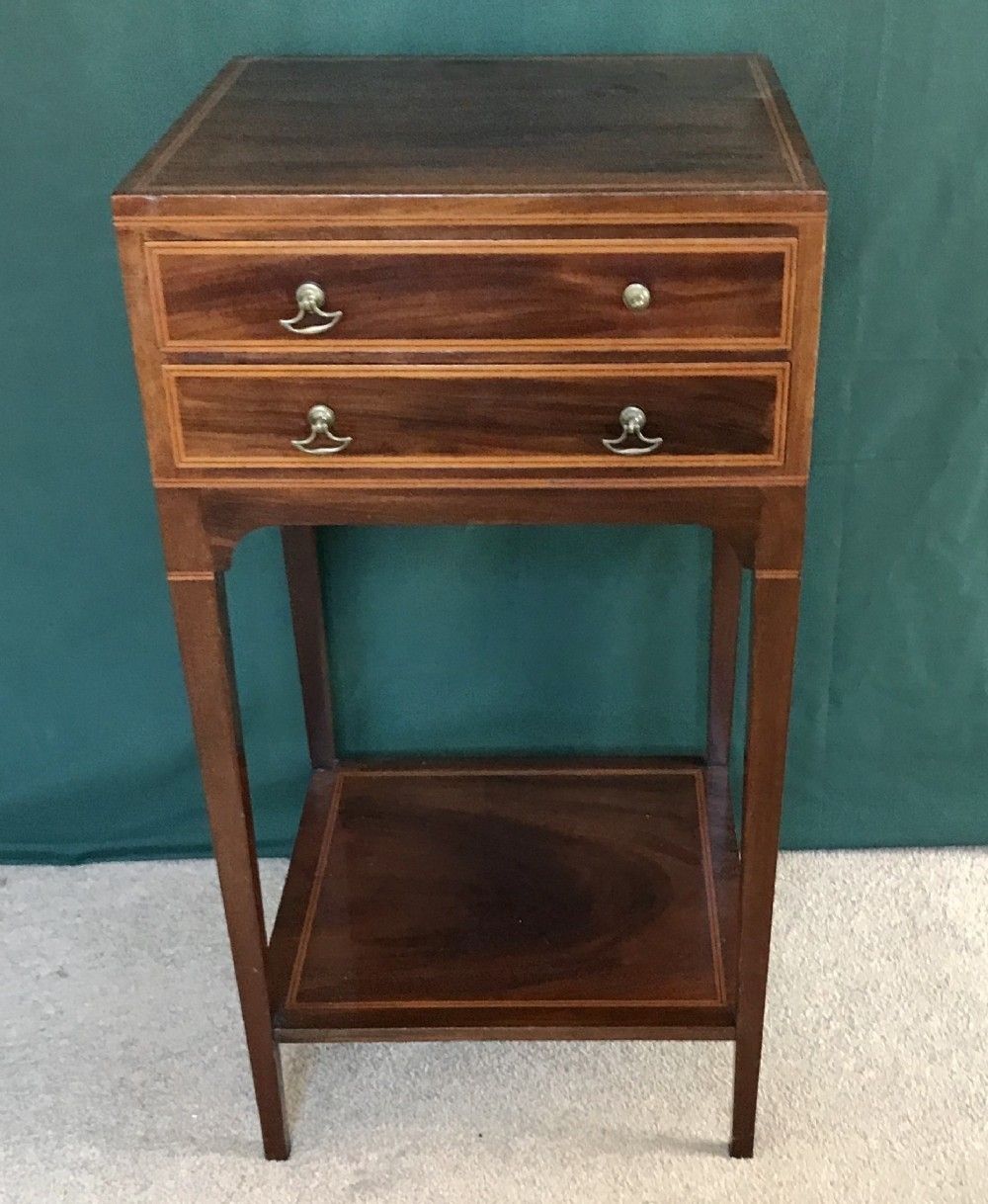 Mahogany Inlaid Sidetable, Sewing Table, Circa 1880 photo for sale