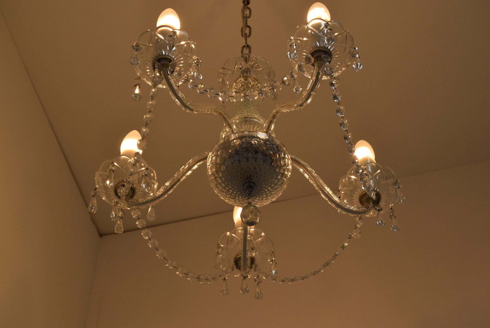 Mid Century Crystal Glass Chandelier By Kamenicky Senov,1960's. photo buy