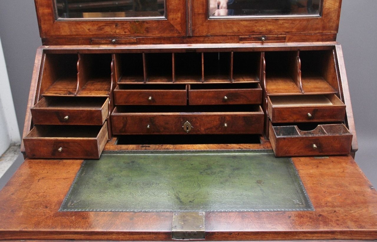 photo buy Early 18th Century Walnut Bureau Bookcase