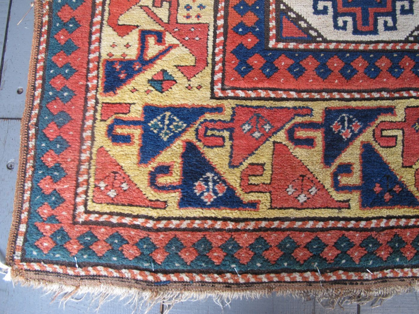 Antique Moghan Rug With Memling Guls, Caucasus Circa 1870, 2.60m X 1.20m photo for sale
