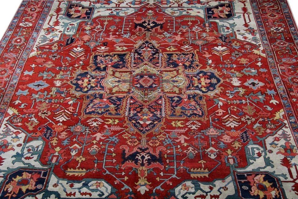 Rare Antique Rug Traditional Handmade Carpet Large Wool Rust Rug photo 32000.0