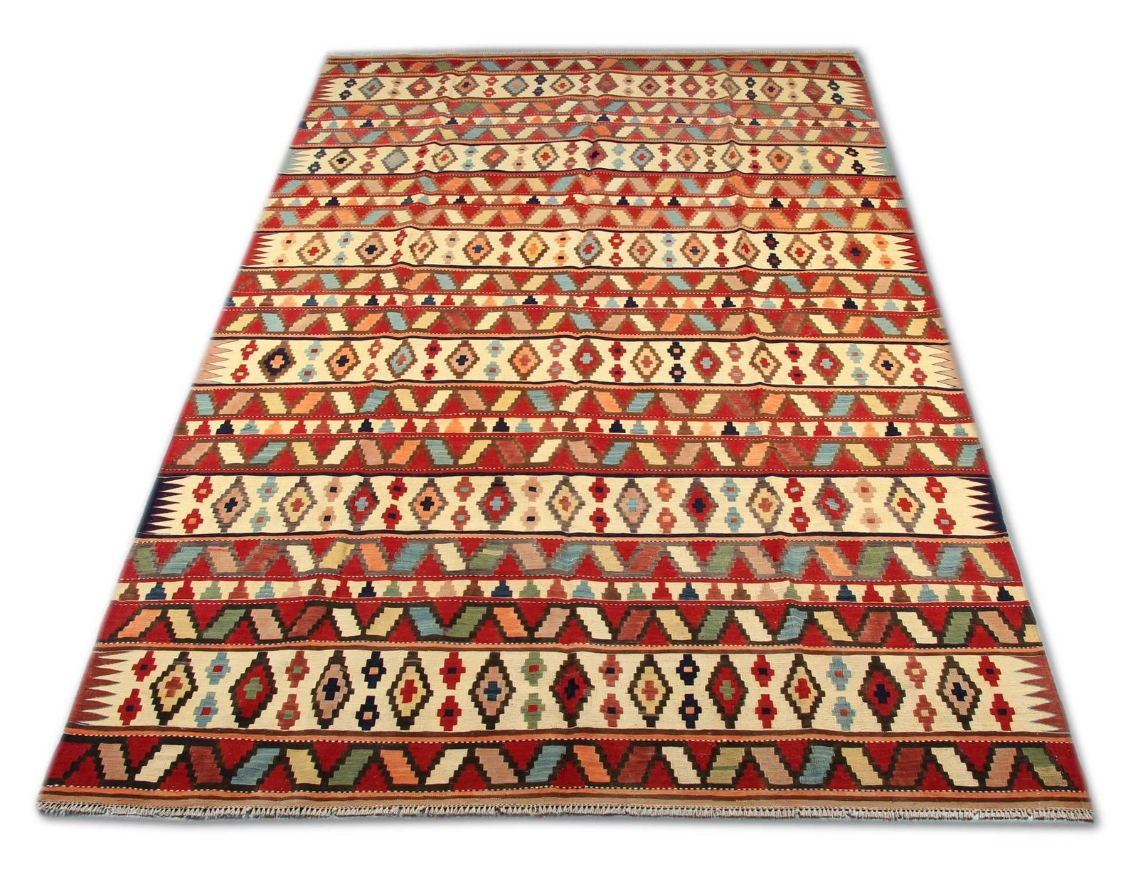 Antique Rug, Vintage Oriental Rug, Striped Kilim Rug Caucasian Handmade Carpet photo furniture