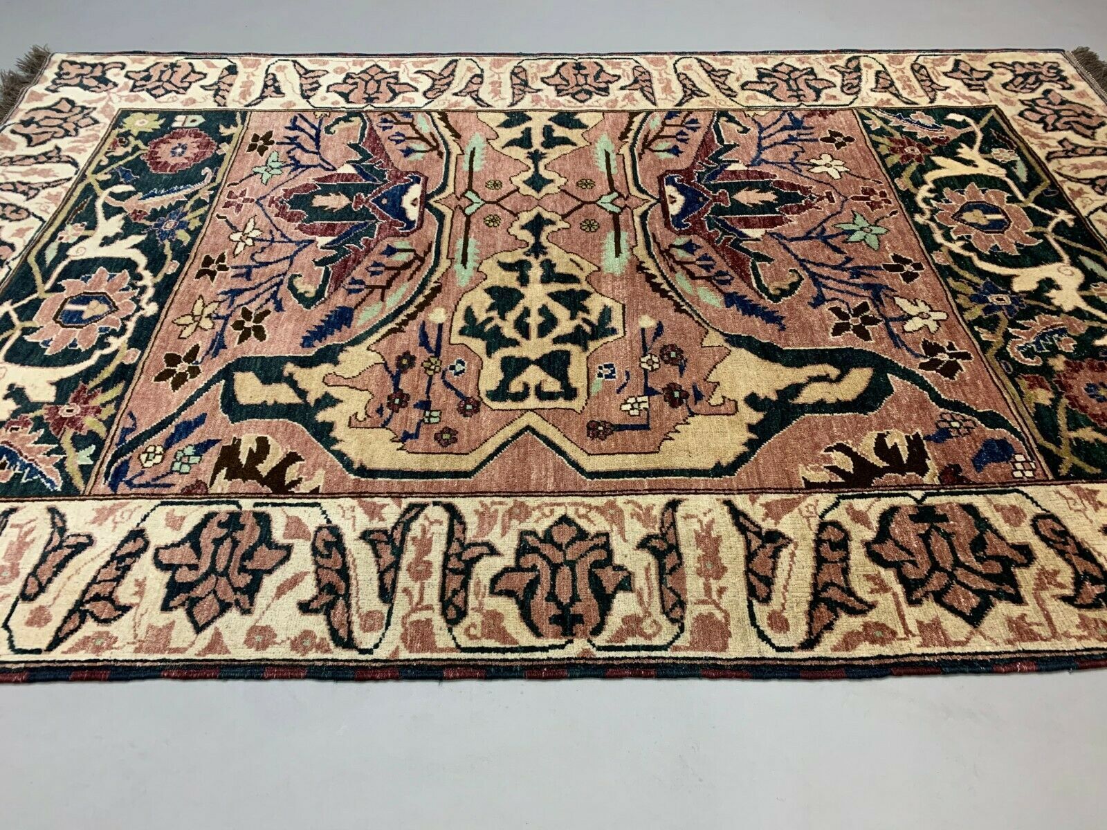 Unusual Afghan Wool Ziegler Rug 250x156 Cm Handmade Chobi Rug, Purple Beige Blue photo Textiles