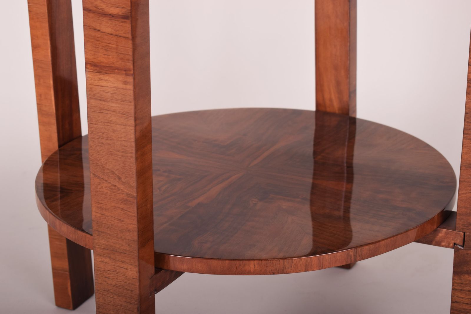 Small Czech Art Deco Table, Made In The 1930s Out Of Walnut. Fully Restored. photo for sale