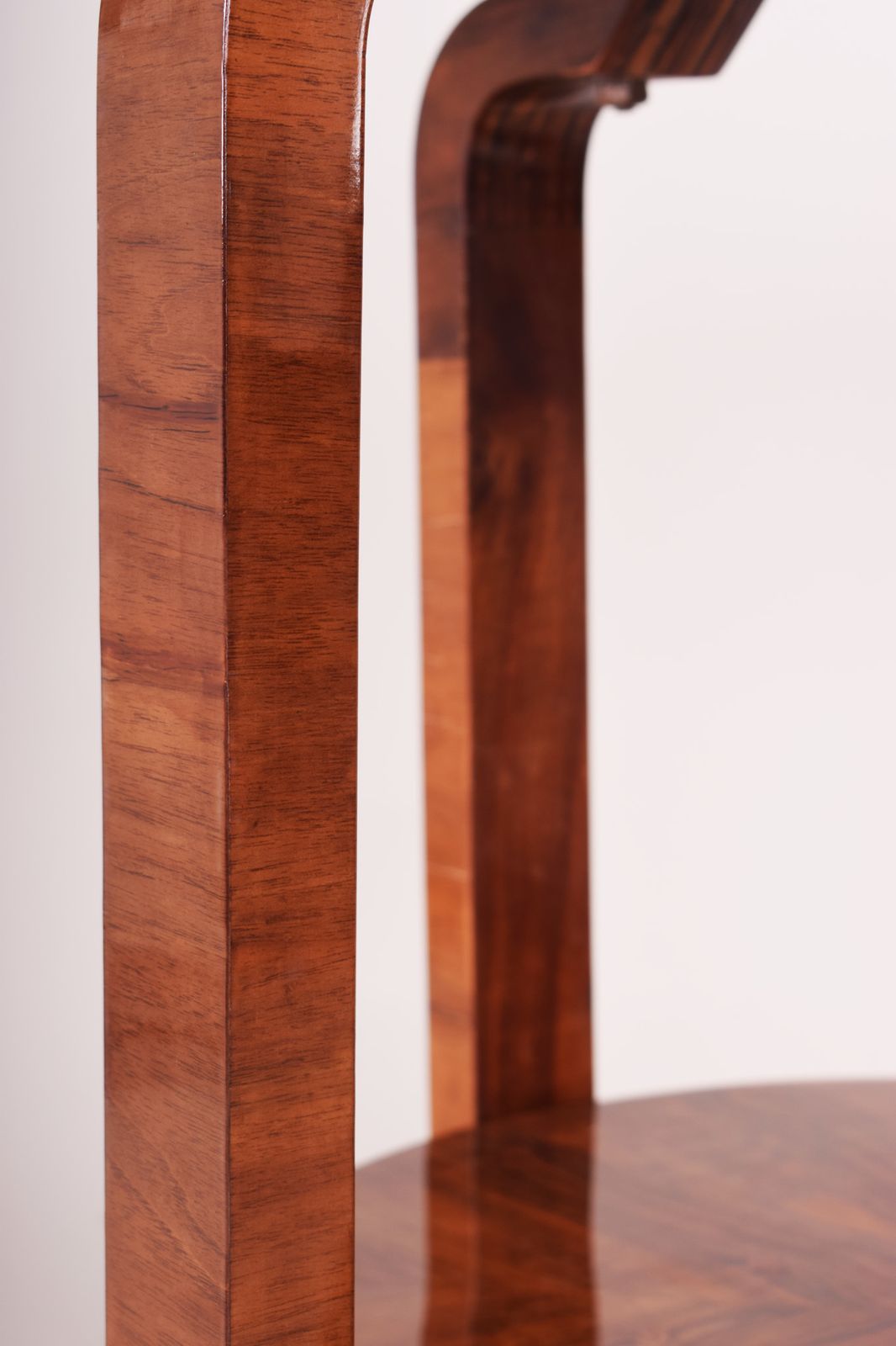 Small Czech Art Deco Table, Made In The 1930s Out Of Walnut. Fully Restored. photo 850.0