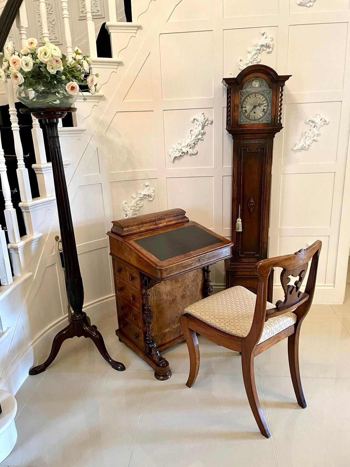 Antique Victorian Burr Walnut Inlaid Freestanding Davenport photo buy