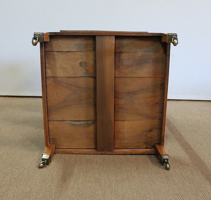 photo vintage Rolling Trolley In Blond Walnut, 1st Part Of The 19th Century