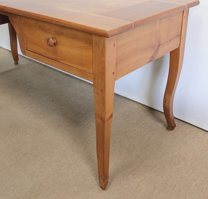 photo buy Large Louis XV Bureau Table In Solid Cherry Wood   Mid 19th Century