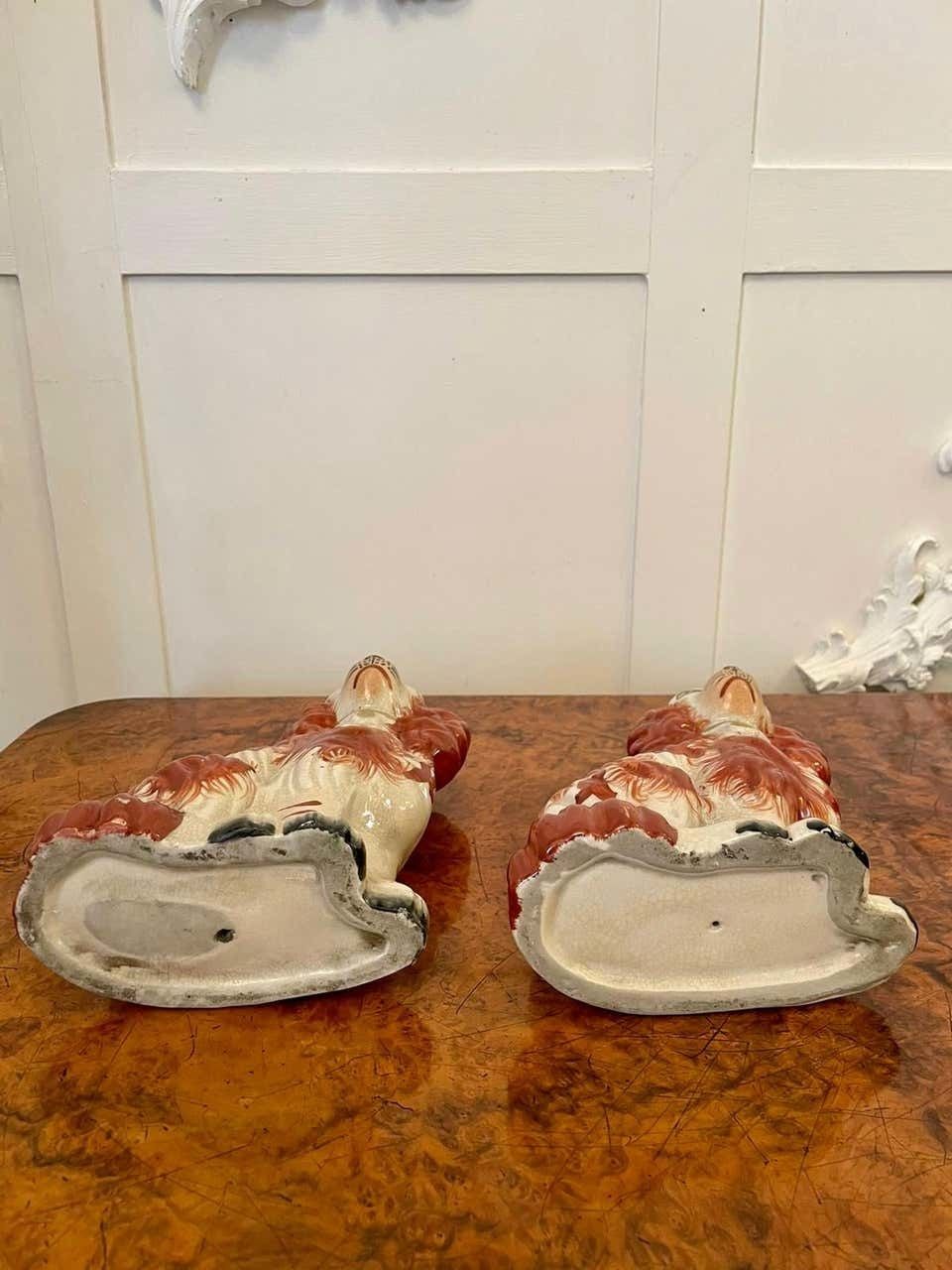 photo for sale Pair Of Antique Victorian Staffordshire Dogs