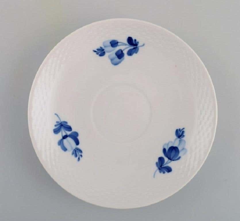 Eight Royal Copenhagen Blue Flower Braided Coffee Cups With Saucers, Mid 20th C photo 351.0