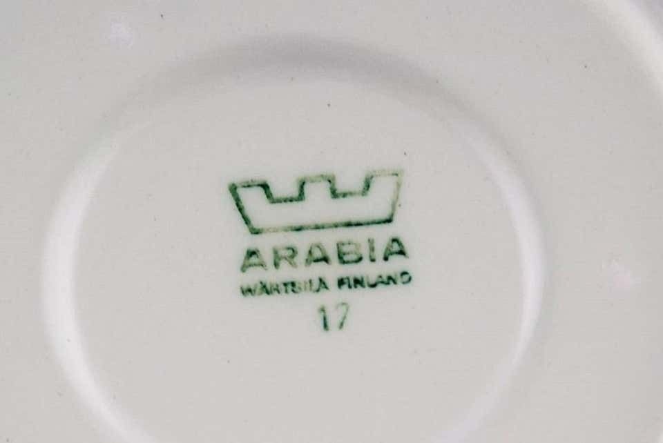 Raija Uosikkinen For Arabia, Eight Sotka Coffee Cups With Saucers photo buy