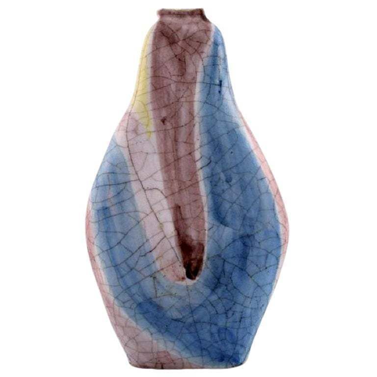 Marcello Fantoni, Italy, Unique Vase In Glazed Ceramics, 1960's