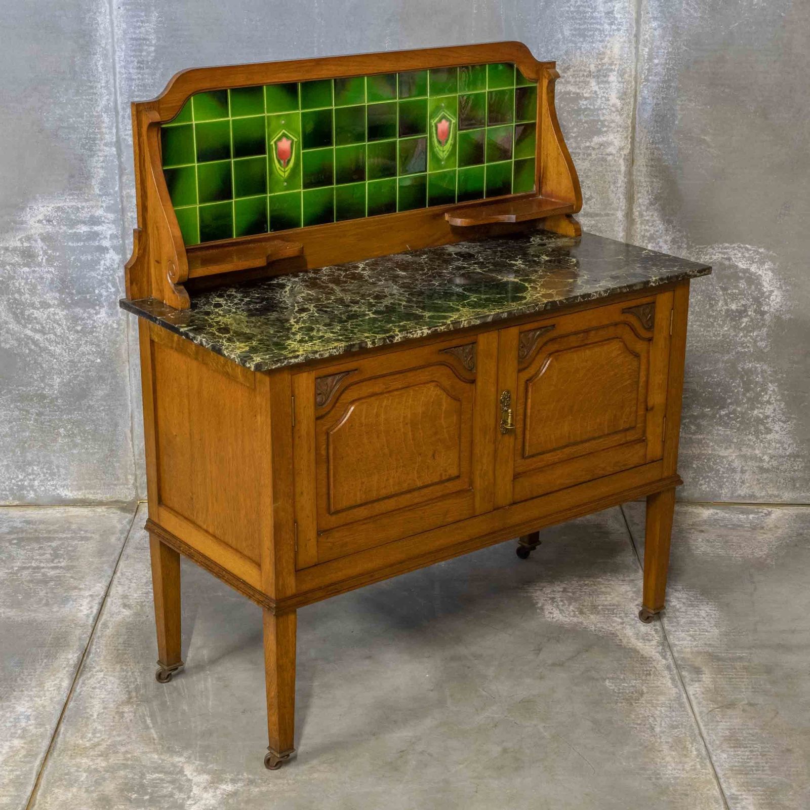 Edwardian Oak Washstand, 1900s photo for sale