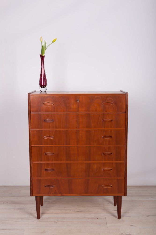 Mid Century Danish Teak Dresser, 1960s