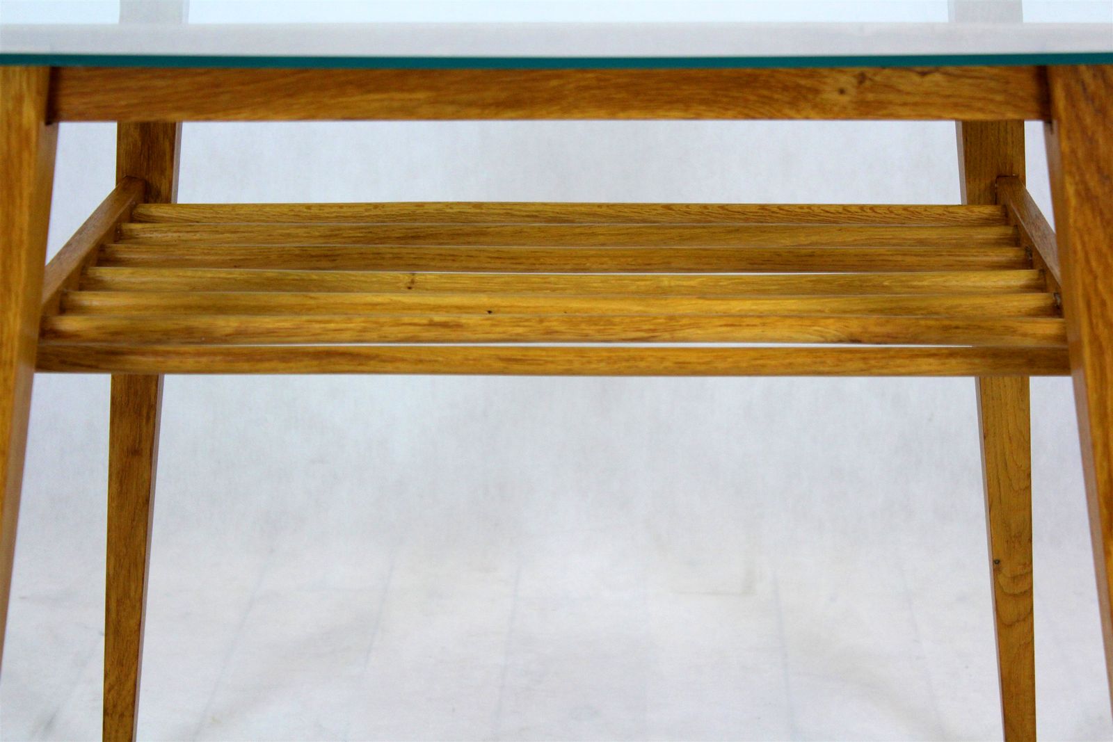Wooden Coffee Table With Glass Top From Drevozpracujici Druzstvo, 1960s photo Furniture
