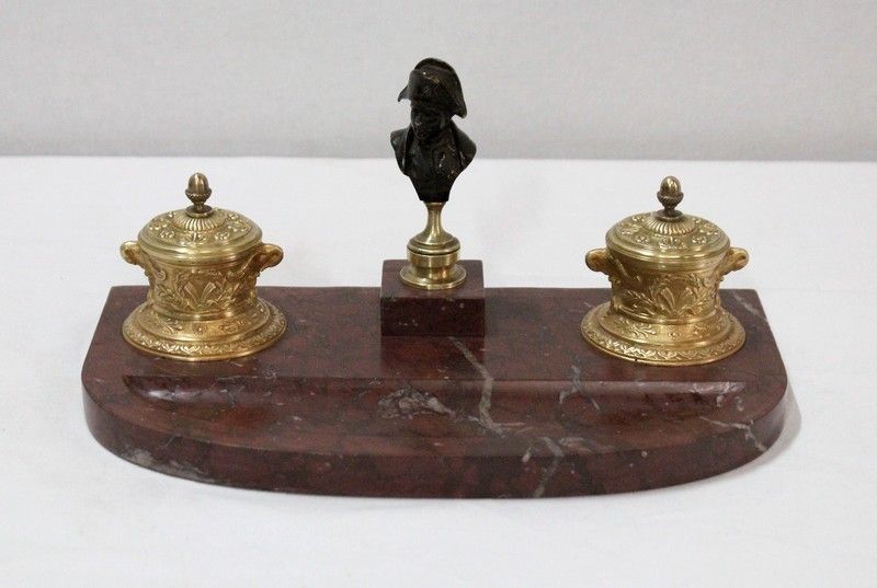 Double Inkwell, Napoleon III Period    Mid 19th Century