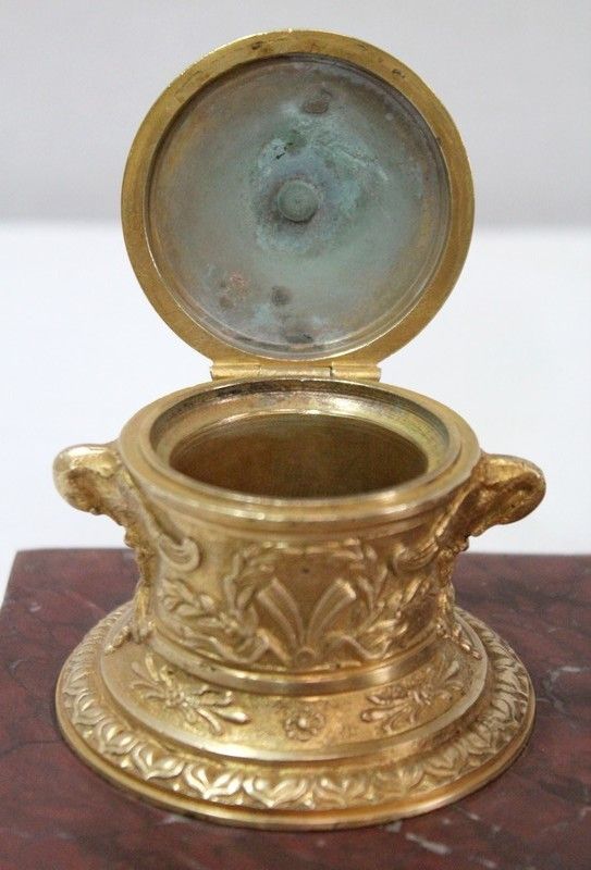 Home Decor Double Inkwell, Napoleon III Period    Mid 19th Century photo