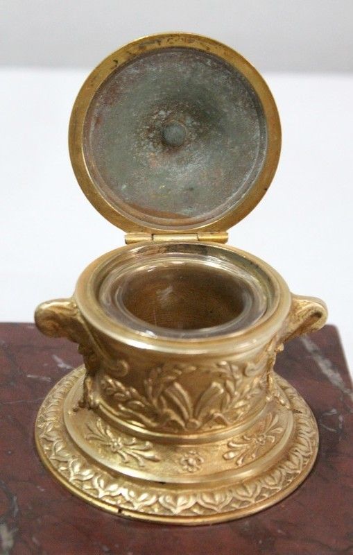 1648.0 Double Inkwell, Napoleon III Period    Mid 19th Century photo