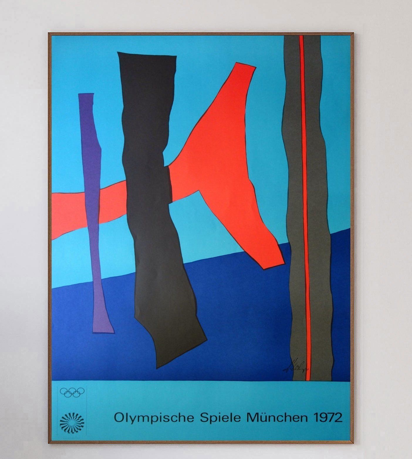 1972 Munich Olympic Games Fritz Winter Original Vintage Poster photo 371.0
