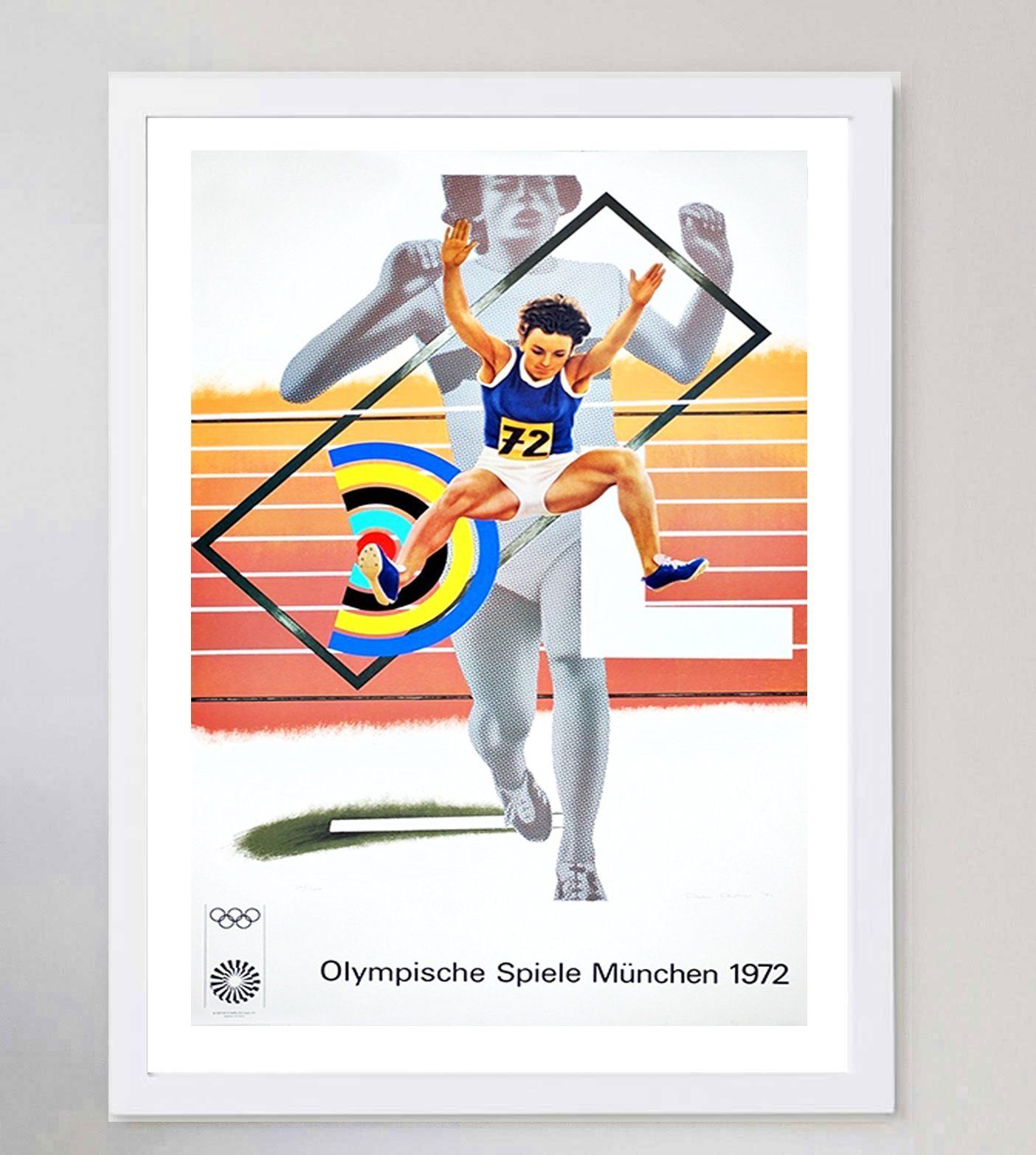 1972 Munich Olympic Games  Peter Phillips Original Vintage Poster photo for sale