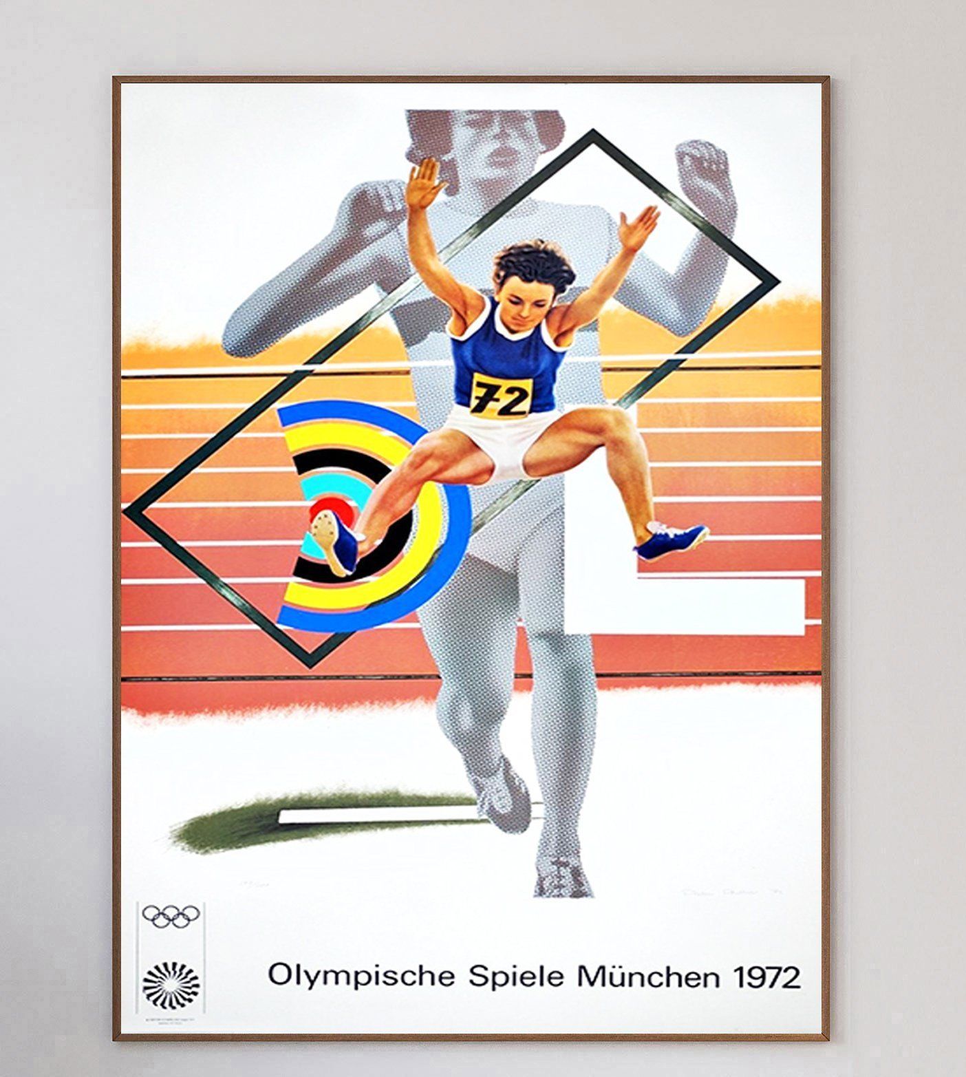 1972 Munich Olympic Games  Peter Phillips Original Vintage Poster photo buy