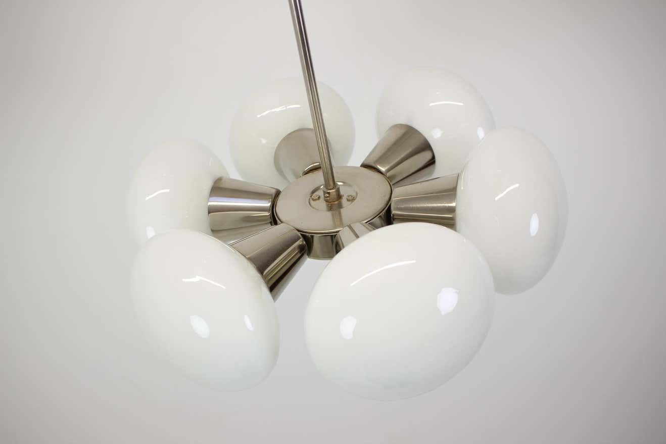 Mid Century Chandelier/ Kamenický šenov, 1970's. photo Lighting