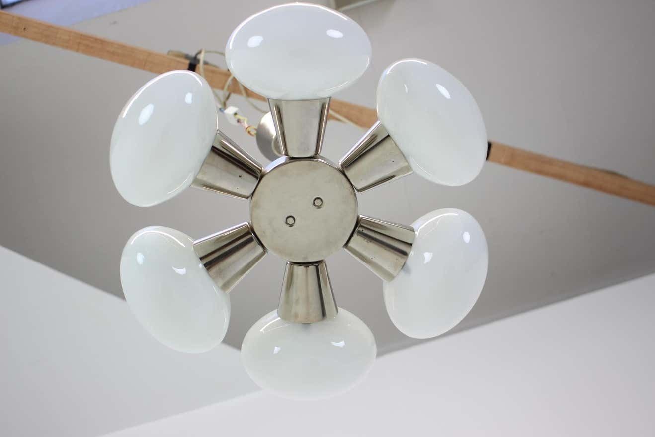Mid Century Chandelier/ Kamenický šenov, 1970's. photo vinterior