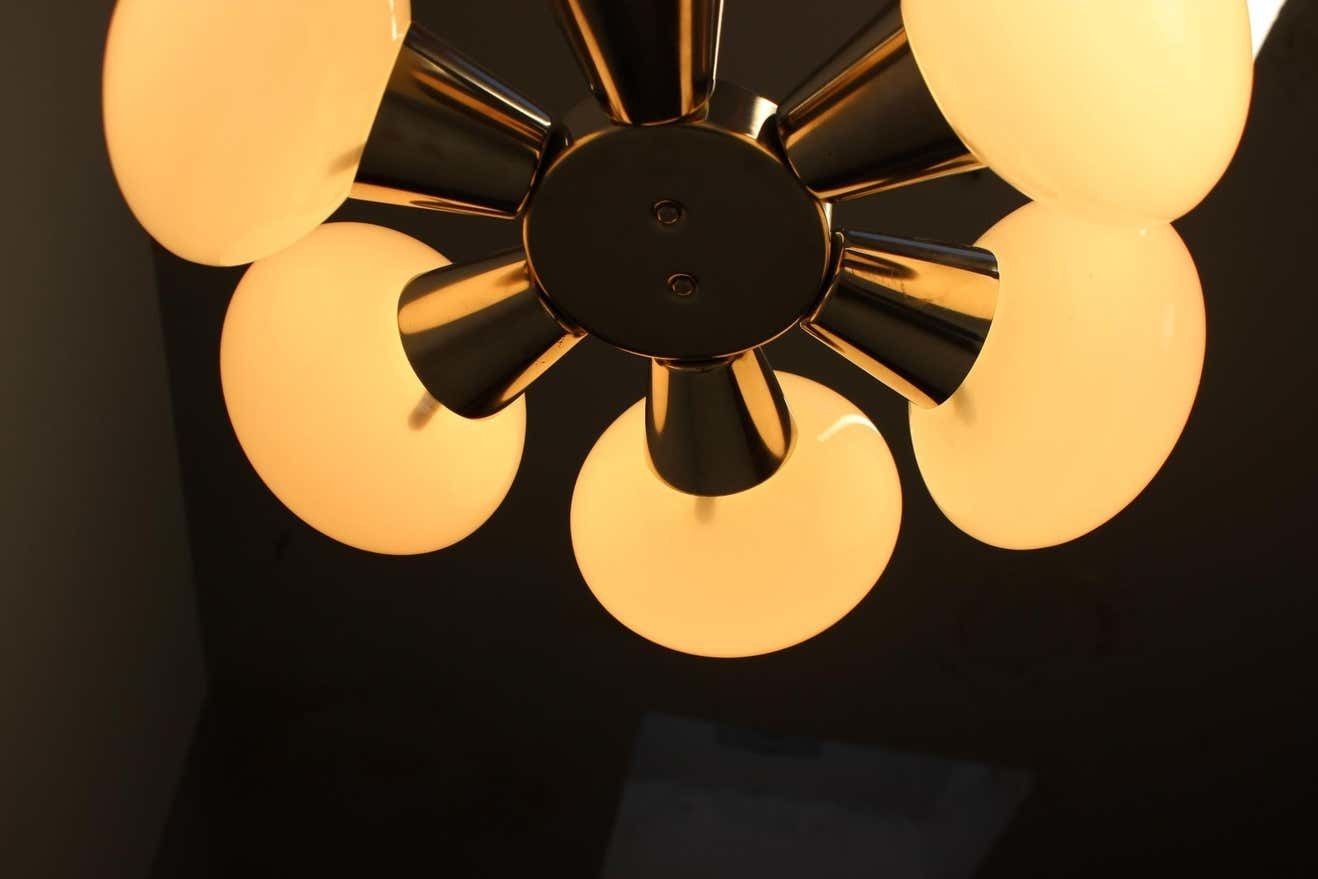 Mid Century Chandelier/ Kamenický šenov, 1970's. photo vintage