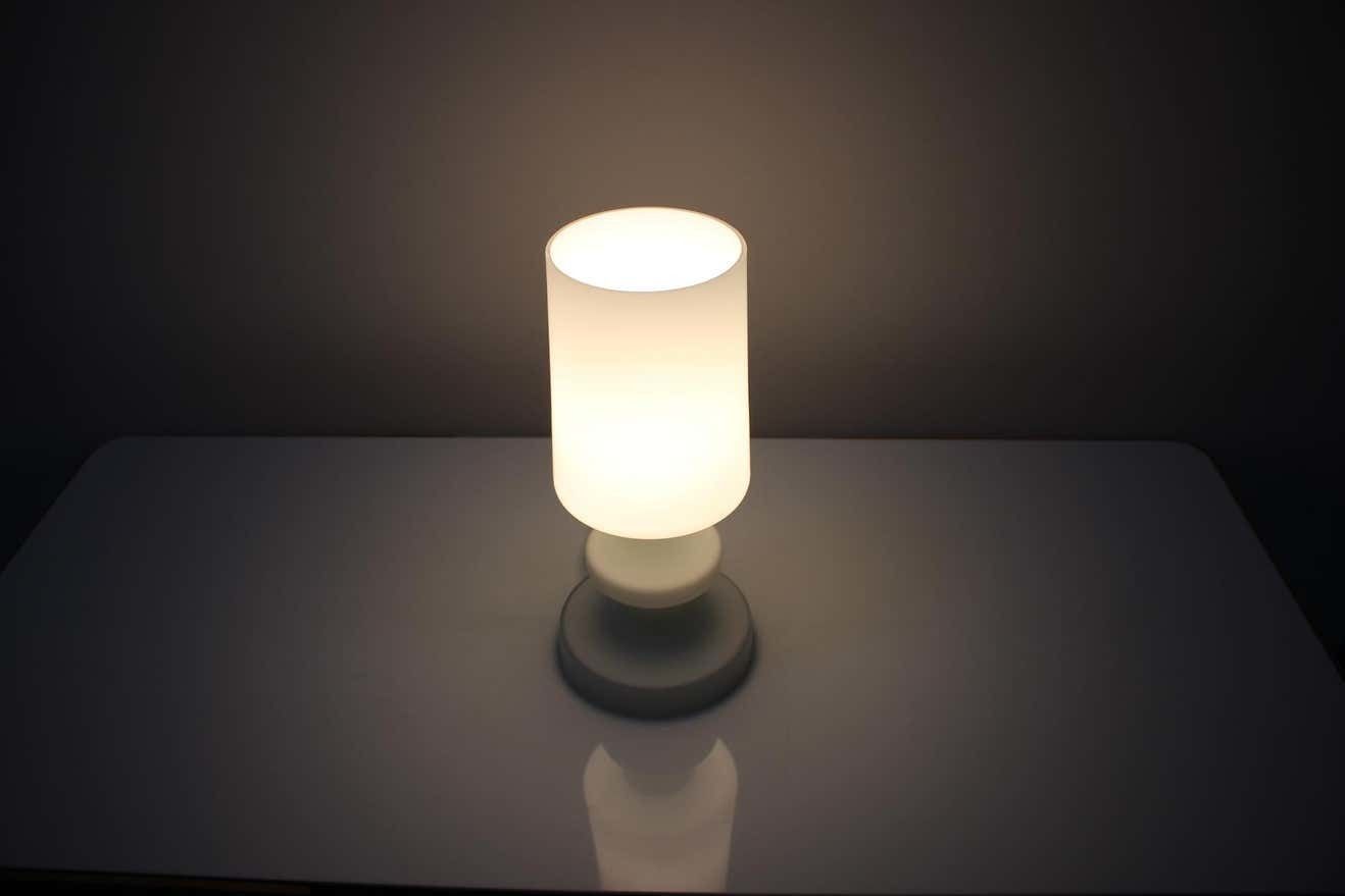 photo for sale Mid Century All Glass Table Lamp/ Osvětlovací Sklo Valašské Meziříčí, 1970's.