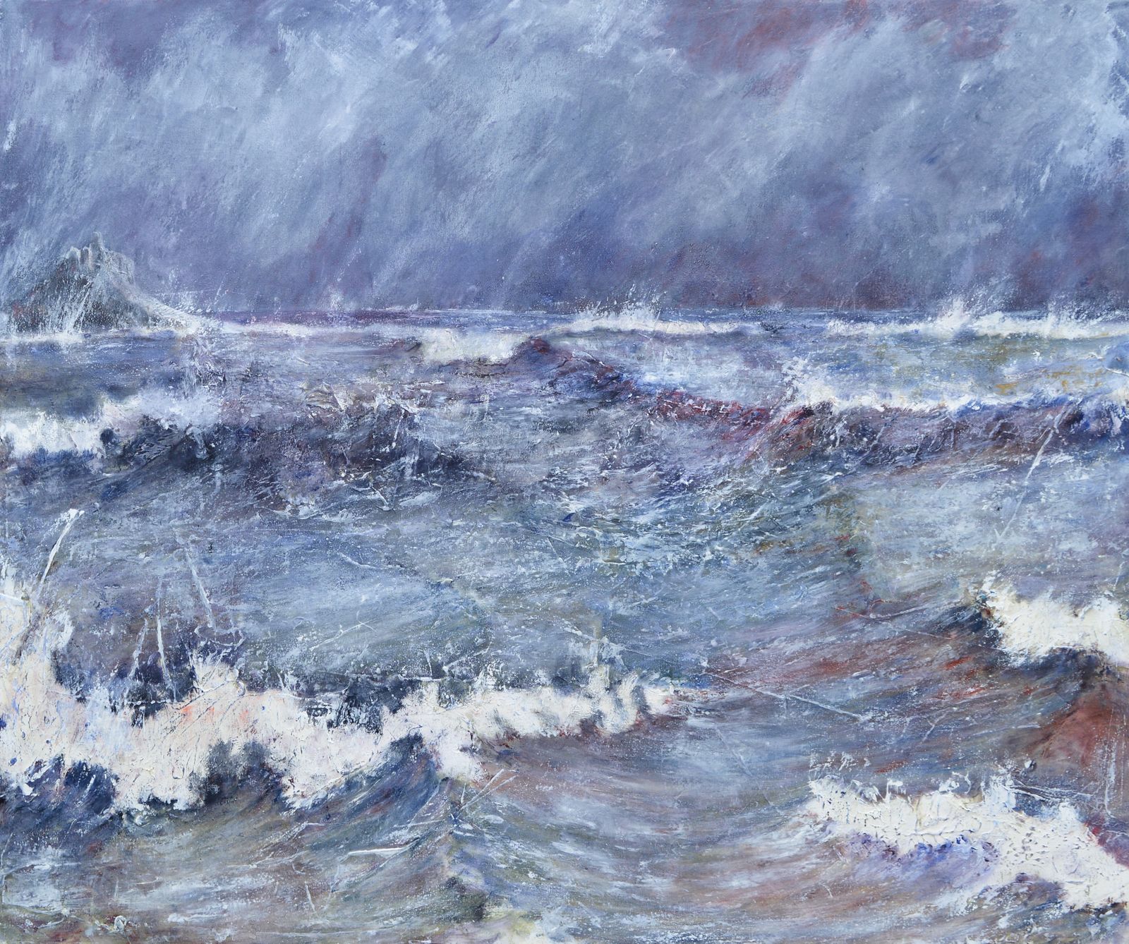 "A Reasonable Show Of Power". Large Contemporary Seascape Oil Painting By Penny Rumble