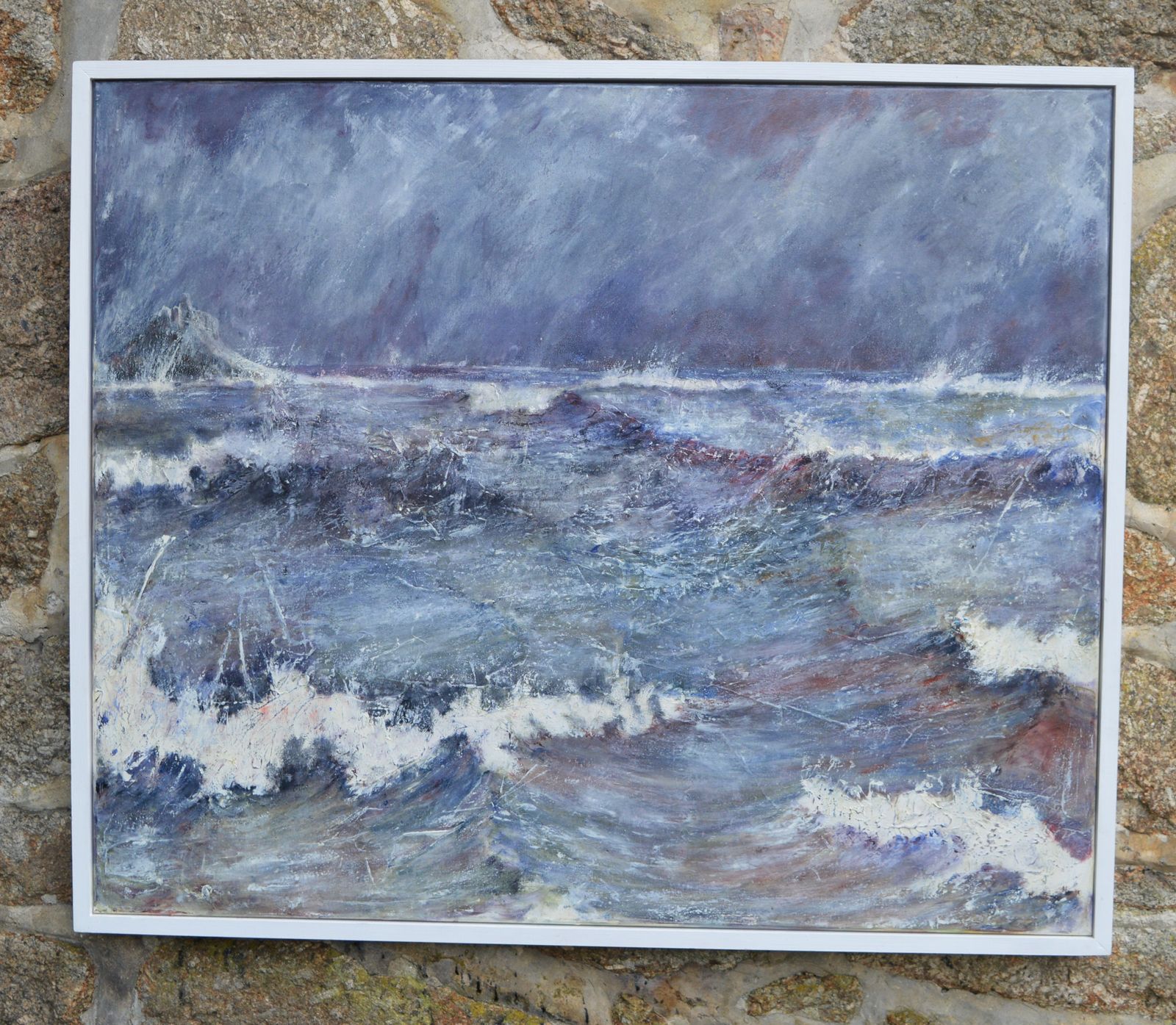 "A Reasonable Show Of Power". Large Contemporary Seascape Oil Painting By Penny Rumble photo for sale