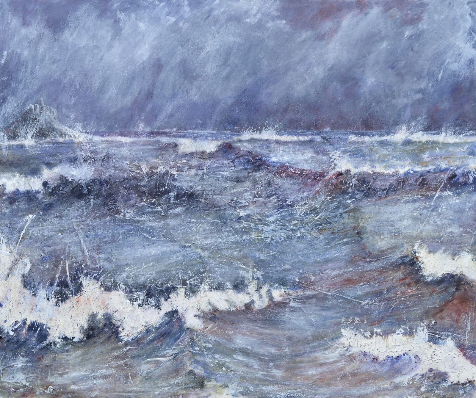 "A Reasonable Show Of Power". Large Contemporary Seascape Oil Painting By Penny Rumble photo Art