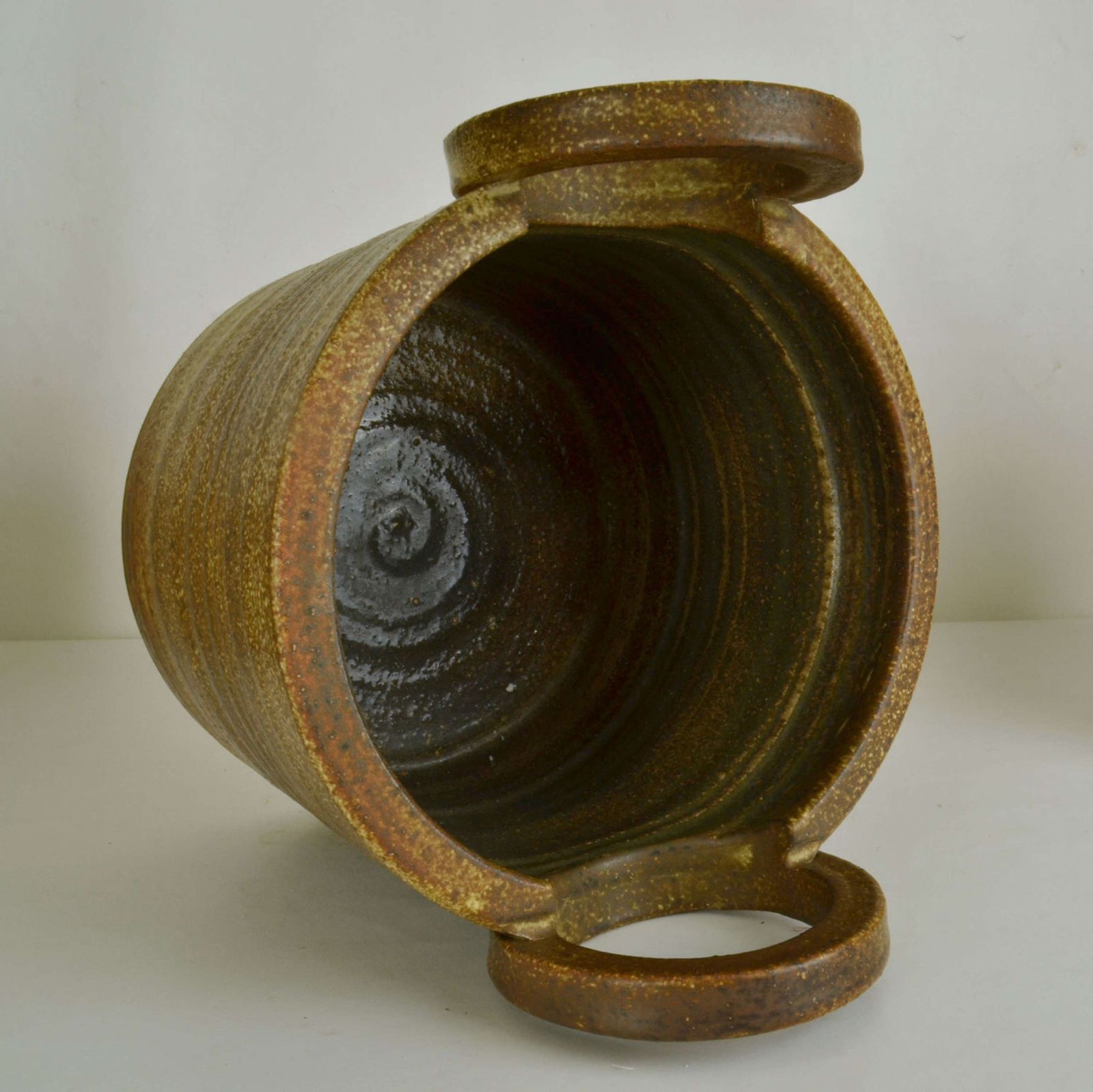 Two Handled Large Studio Ceramic Plant Pot By Mobach photo vinterior
