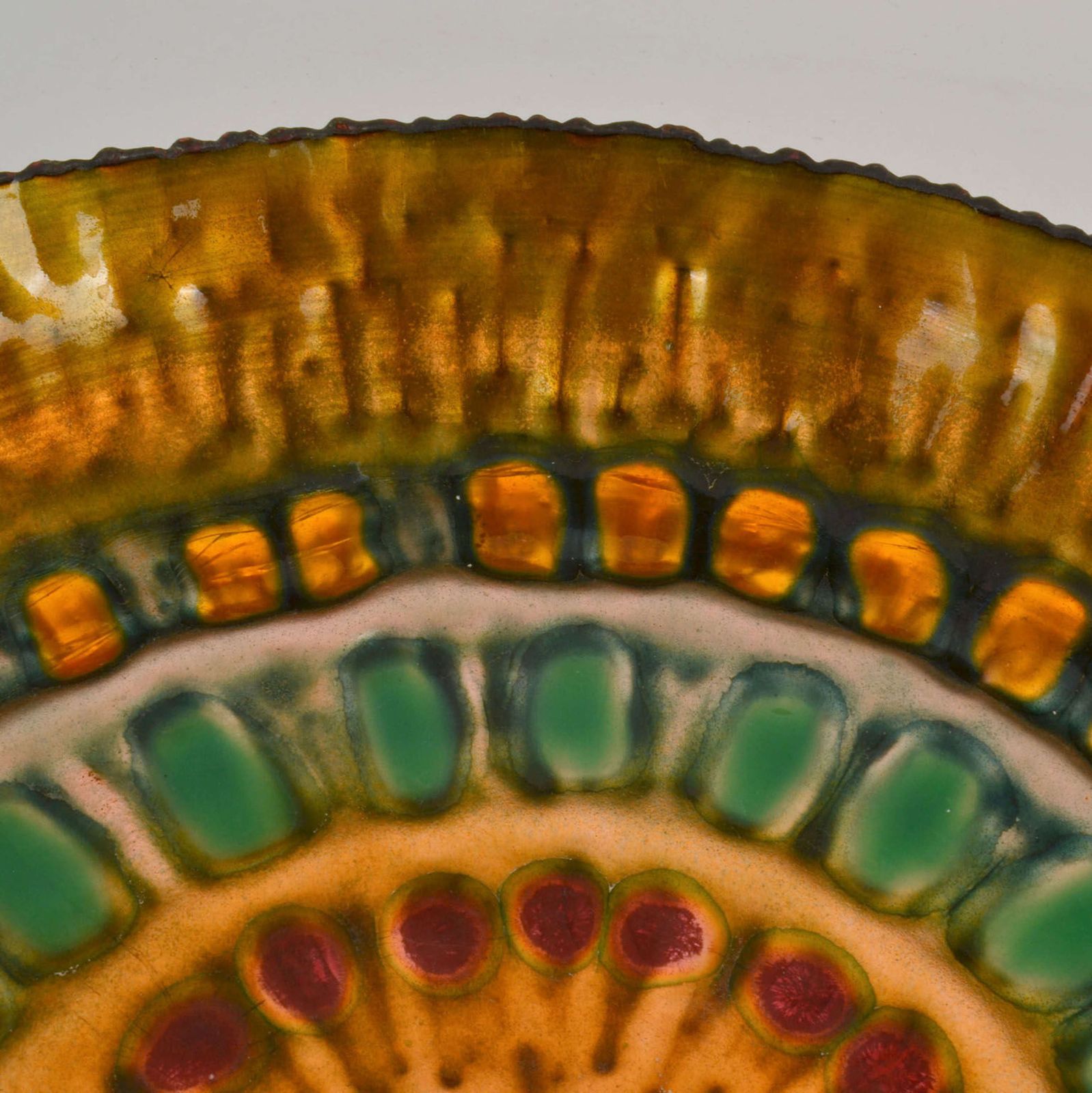Gold Enamel Large Dish Italy 1960's In The Style Of Paolo De Poli photo for sale