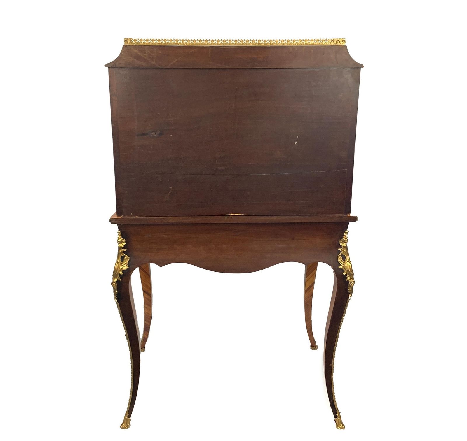 French Kingwood, Gilt Metal And Porcelain Mounted Bonheur Du Jour, Late 19th Century photo Furniture