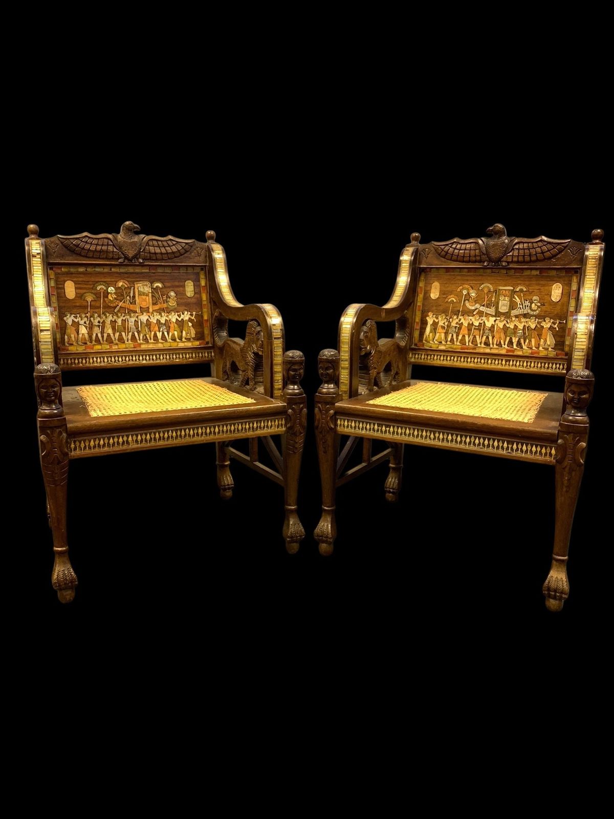 A Fine 19th Century Egyptian Revival Set Of Three Furniture photo furniture