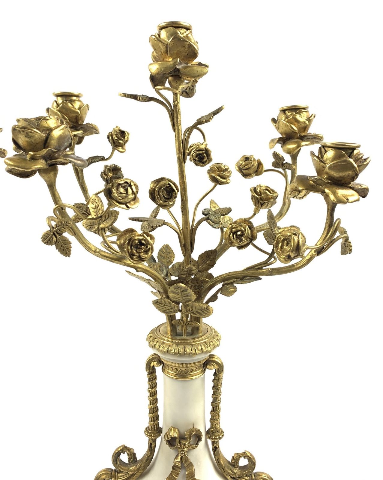 Pair Of French Marble And Gilt Bronze Louis XVI Style Candelabra photo furniture