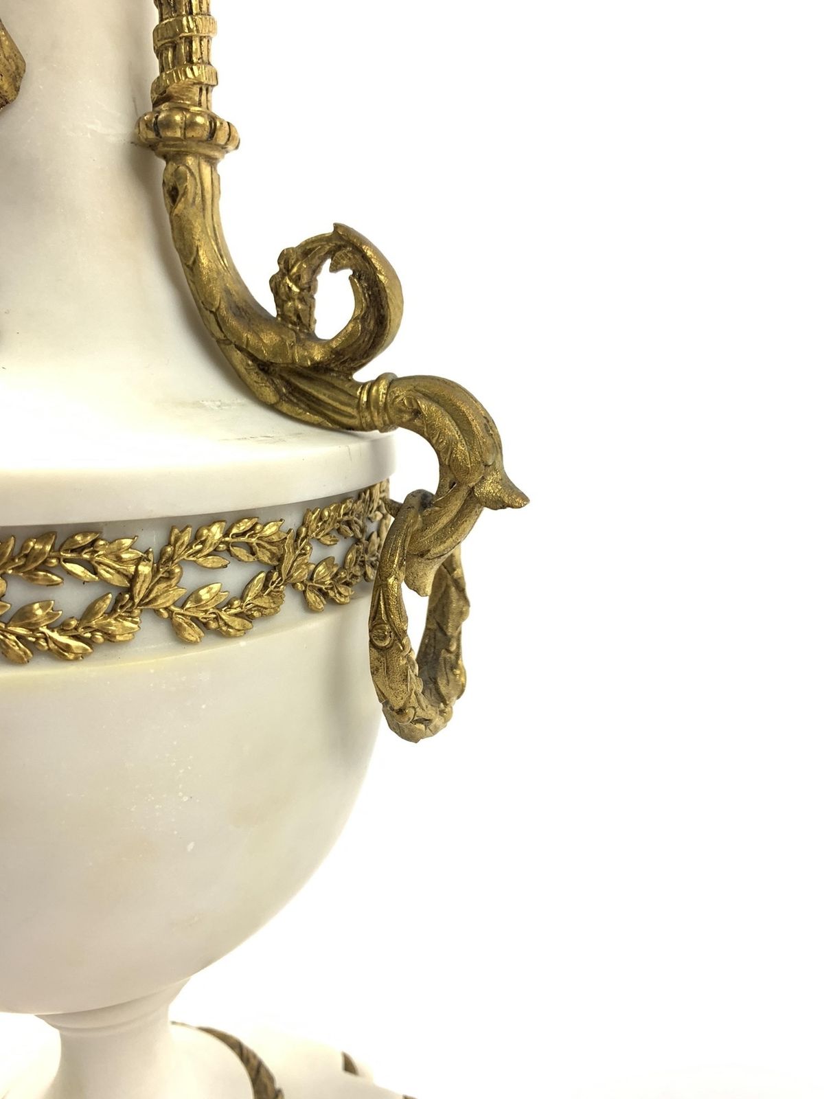 Pair Of French Marble And Gilt Bronze Louis XVI Style Candelabra photo for sale