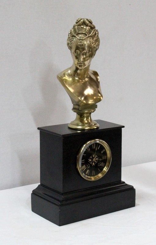Marble Clock And Bronze Bust Of Diane De Poitiers, After J. Goujon    2nd Part 19th Century photo furniture