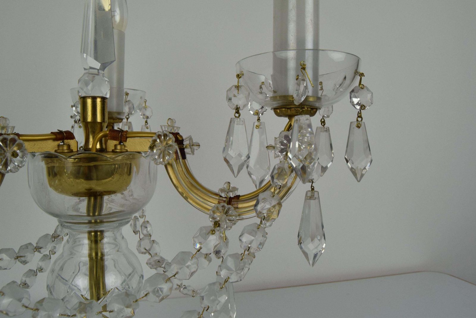 Mid Century Crystal Glass Table Lamp By Kamenicky Senov,1960's. photo buy