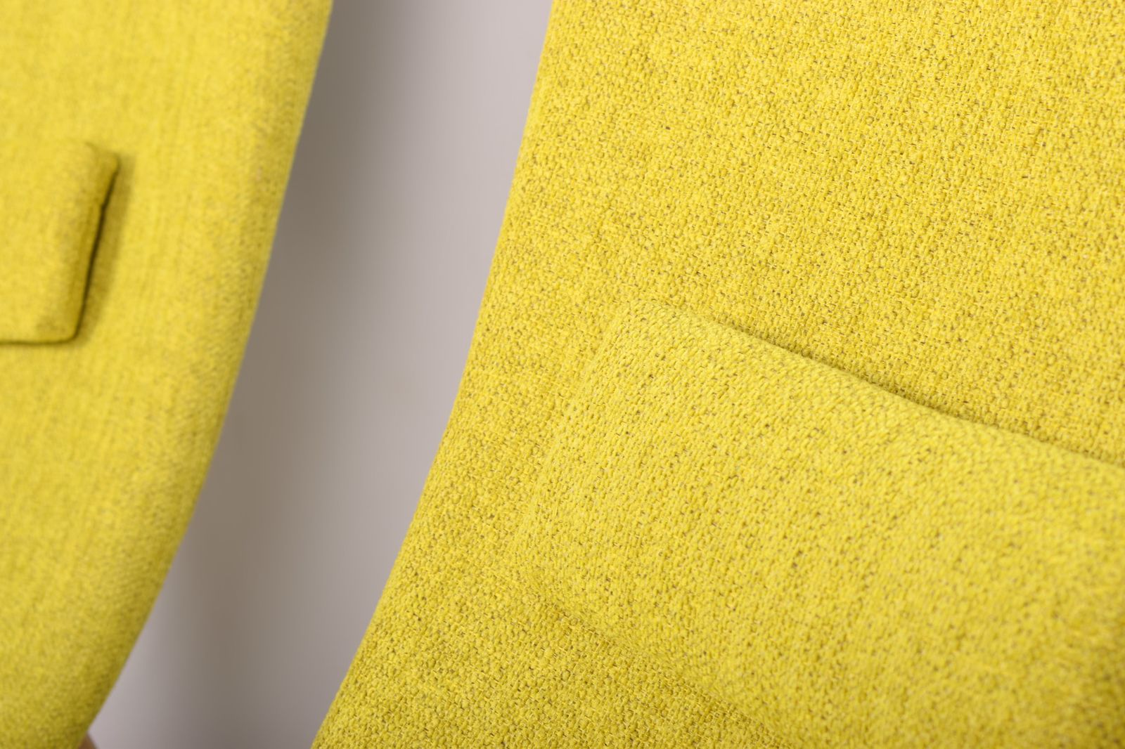 photo vintage Yellow And Blue Mid Century Armchairs, Made In 1950s Czechia. Fully Restored.