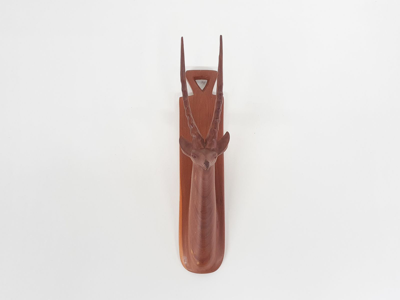 Teakhouten Wanddecoratie Gazelle, Denemarken, Ca. Jaren 1960 photo furniture