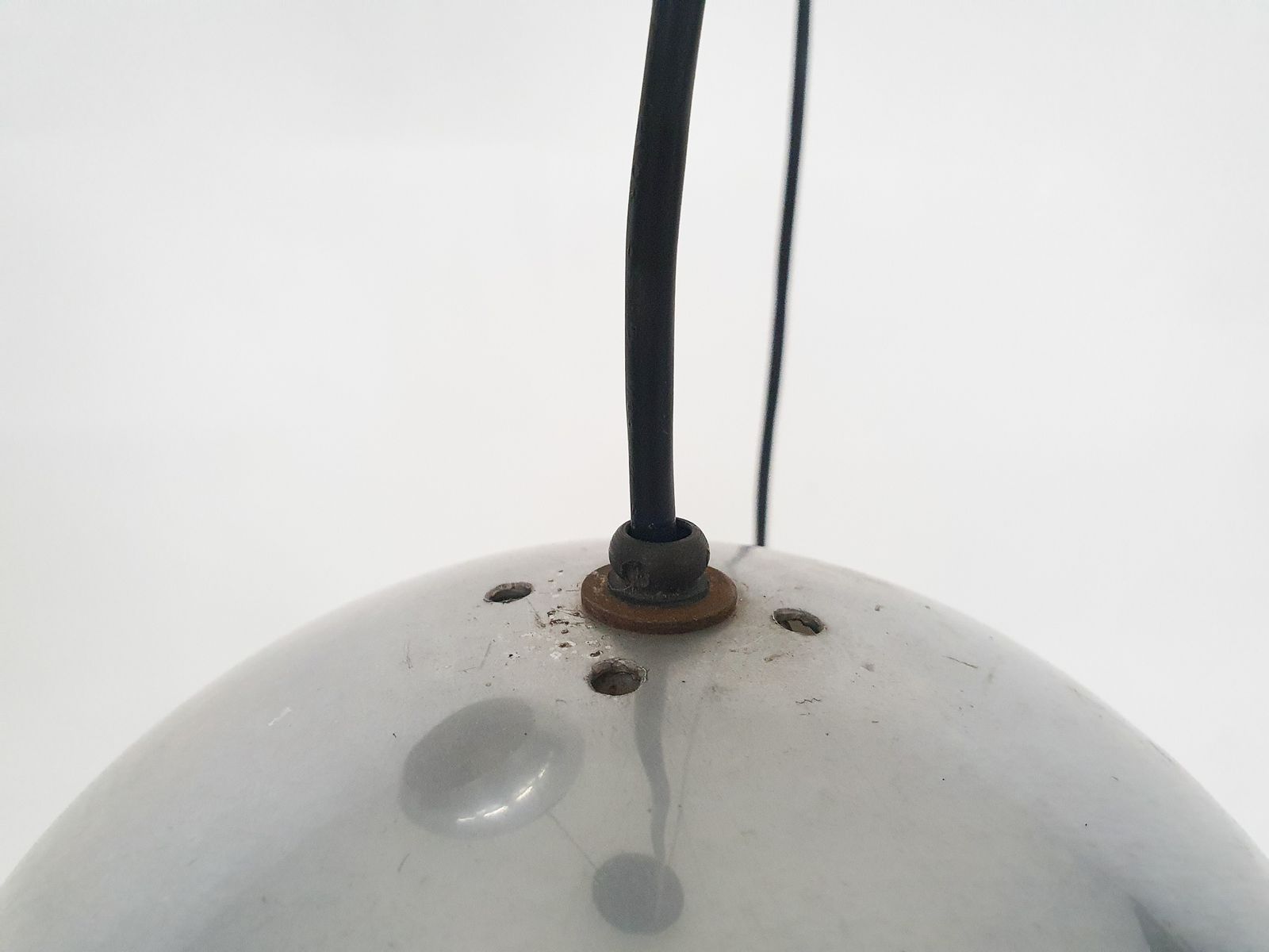 Set Van Drie Metalen Bollampen, Nederland, Ca. Jaren 1960 photo buy