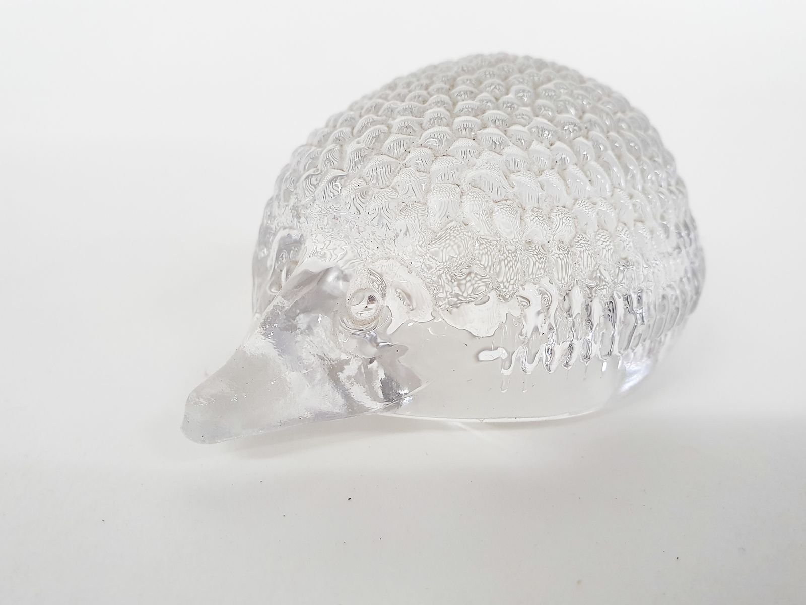 Glass Hedgehog In The Style Of Ineryden Sweden 1970's photo 57.408