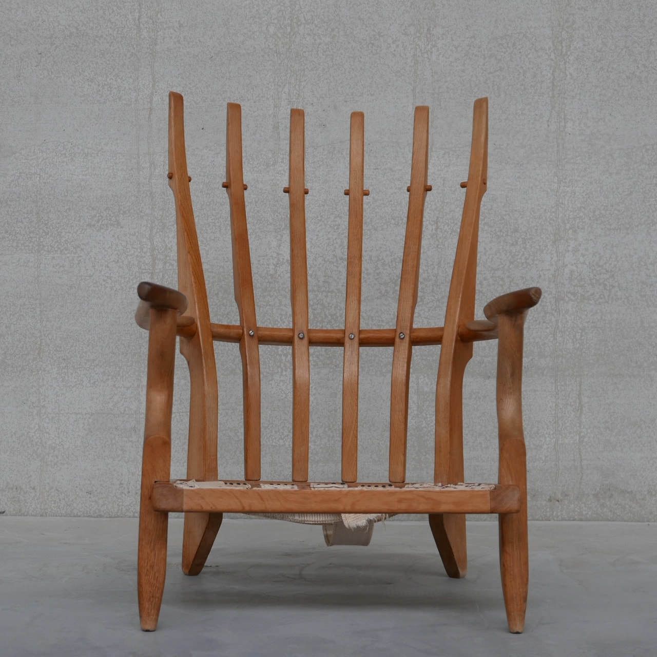 photo furniture Guillerme Et Chambron Oak Mid Century 'Repos' Armchair
