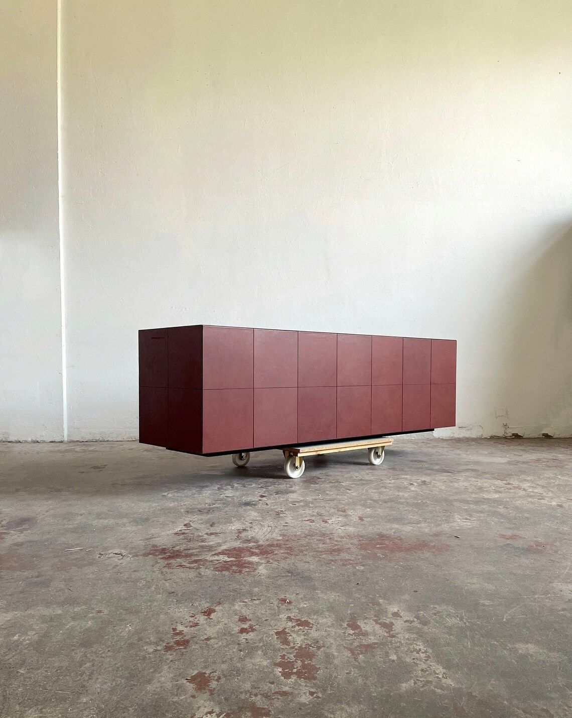 Exclusive Leather Sideboard, Leather Cabinet C.E.O. Cube By Lella & Massimo Vignelli For Poltrona Frau photo for sale