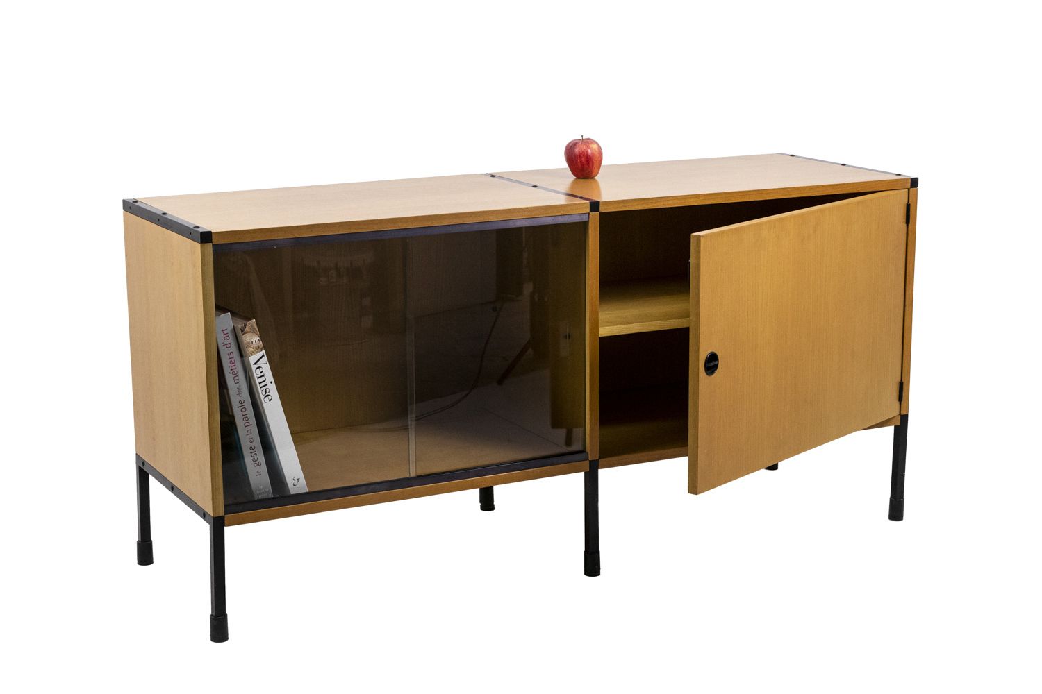 photo for sale Arp, Sideboard In Ash And Metal, 1950s