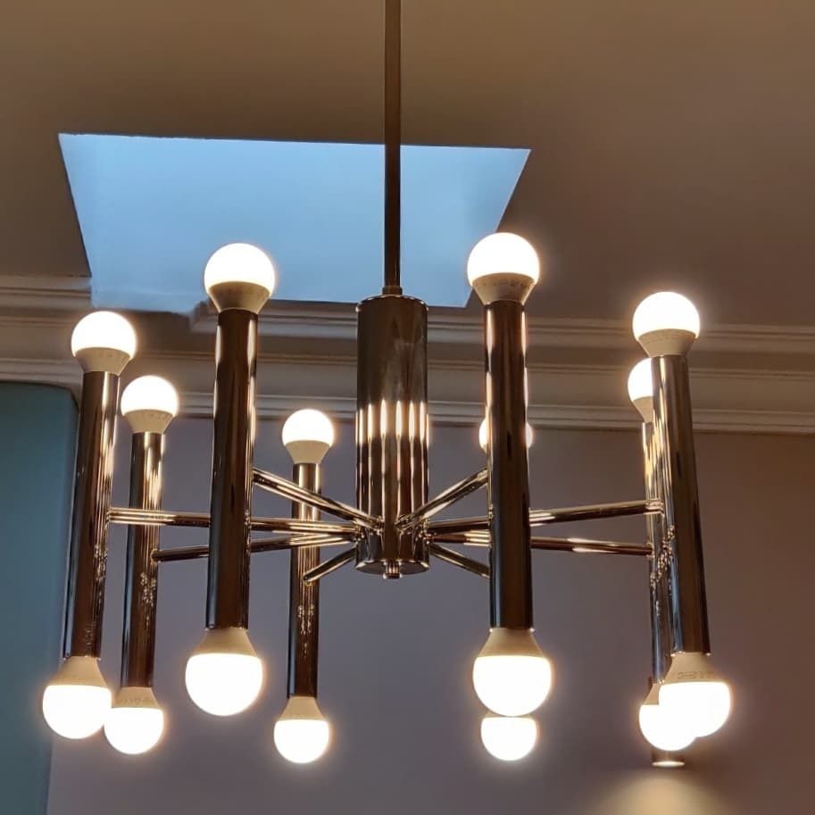 Mid 20th Century Chandelier By Sciolari photo Lighting