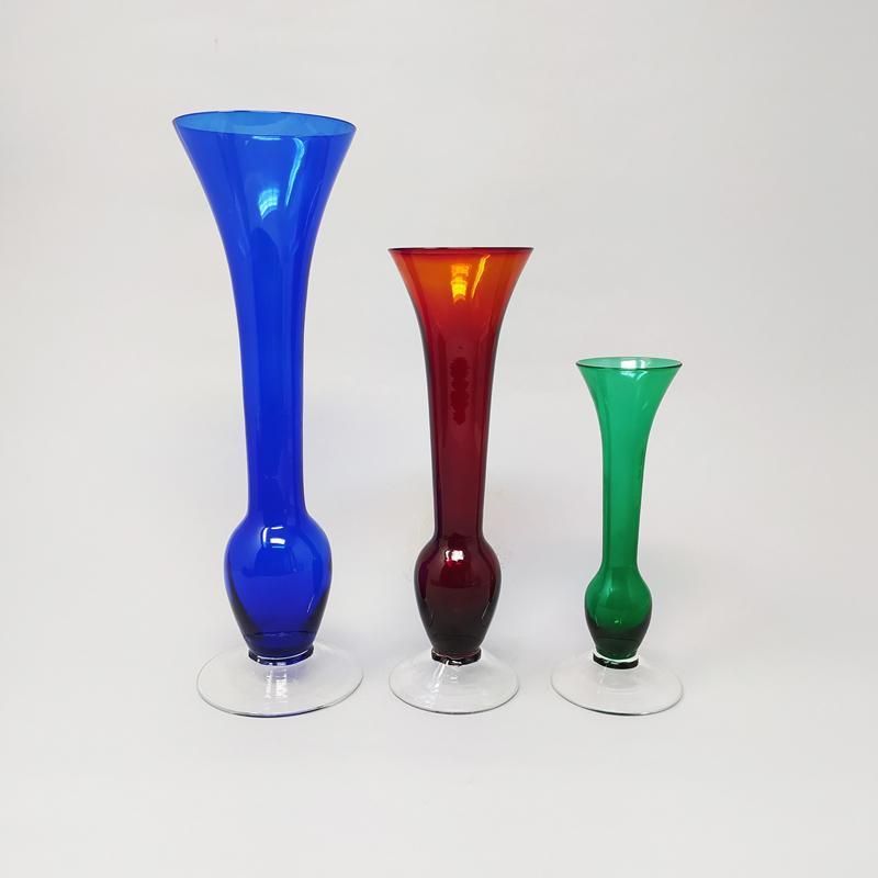 Gorgeous Set Of 3 Vases In Murano Glass photo Home Decor